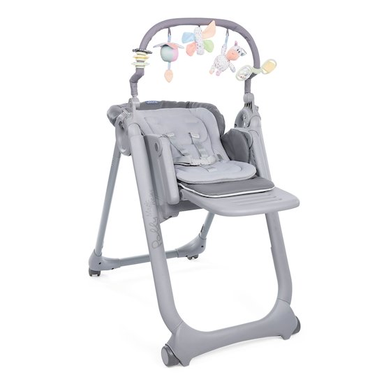 Chicco Chaise haute Polly Magic Relax 4 roues Graphite 