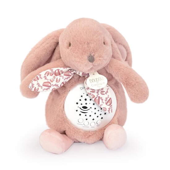 Doudou & Compagnie Veilleuse musicale Lapin Projection Rose 