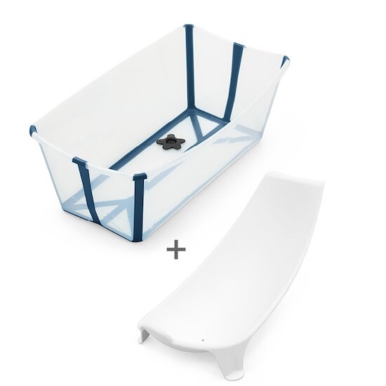 Stokke Pack Flexi Bath baignoire avec transat Transparent Bleu 