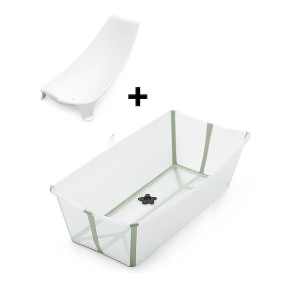 Stokke Pack Flexi Bath X-Large baignoire avec support Transparent Vert 