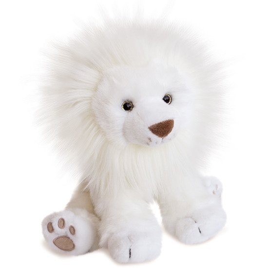 Histoire d'Ours Peluche Lion des neiges Blanc 28 cm