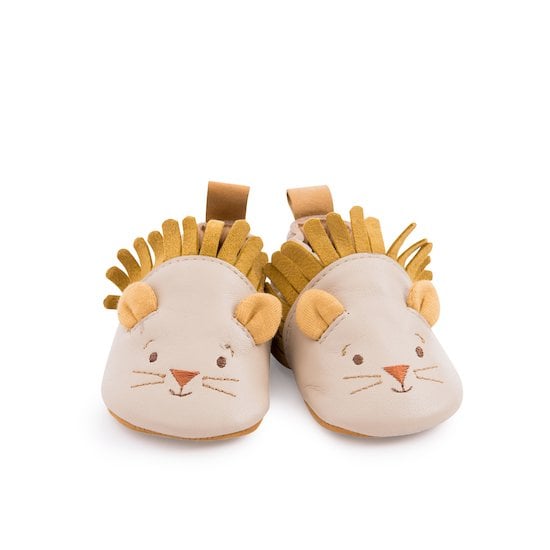 Moulin Roty Chaussons cuir lion Sous mon baobab Mixte 