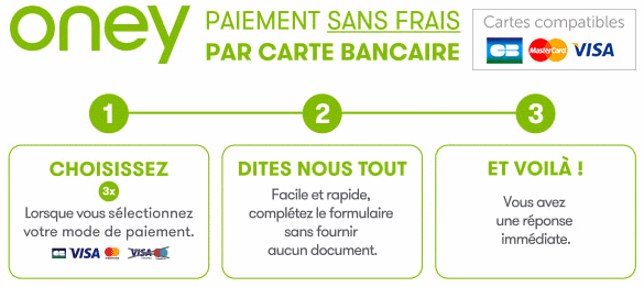 Oney paiement sans frais par carte bancaire