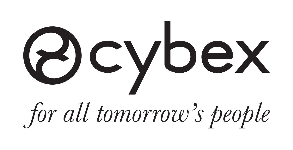 Logo officiel de la marque de poussettes Cybex, référence haut de gamme pour bébé