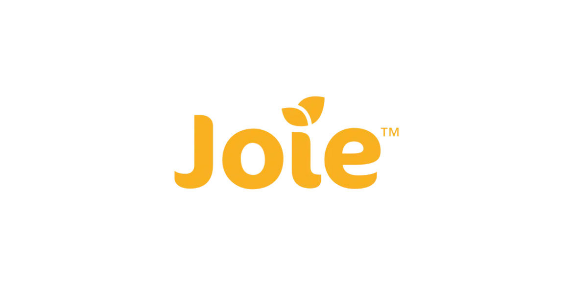 Logo officiel de la marque Joie, des poussettes pour bébé respectueuses de la planète