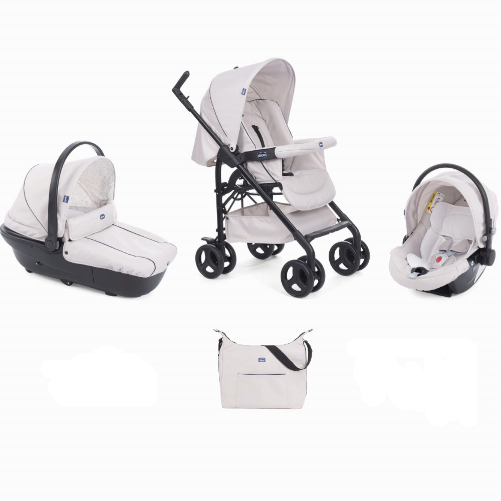 Pack trio poussette Sprint Black BEIGE Chicco