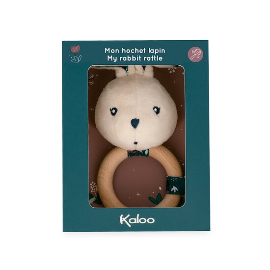 Kaloo Hochet K'doux Lapin nature Blanc  Kaloo Hochet K'doux Lapin nature Blanc