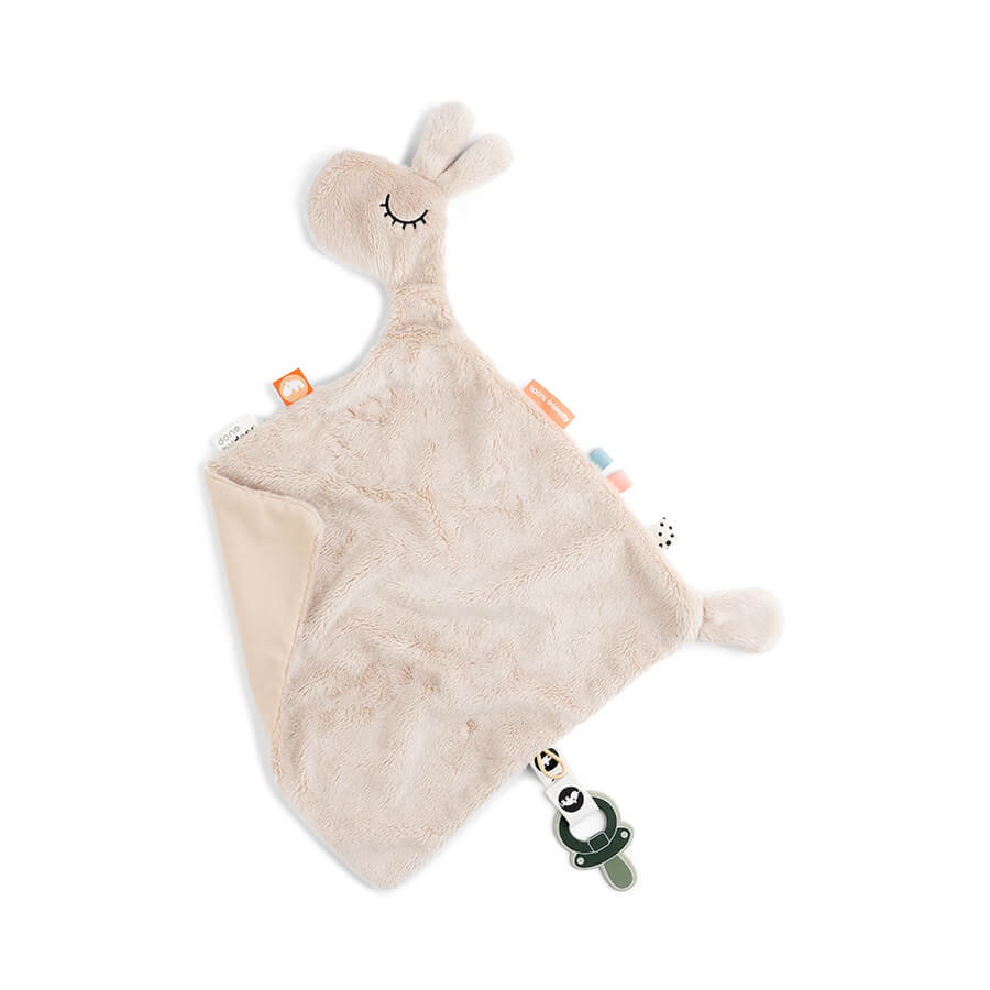 DONE BY DEER - Doudou plat attache-sucette Lalee BEIGE Done by Deer