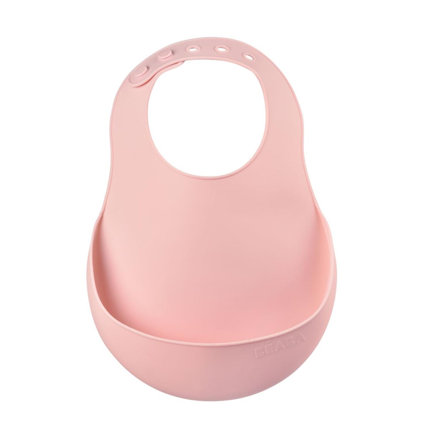 Beaba - Bavoir silicone ROSE Béaba