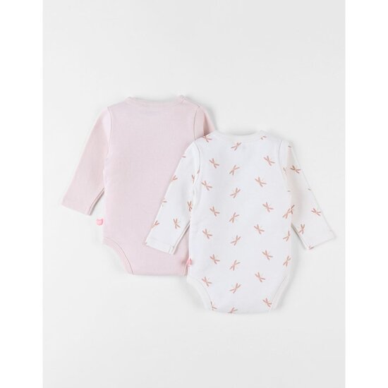 Noukie's 2 bodys croisés manches longues Popsie Multicolore  Noukie's 2 bodys croisés manches longues Popsie Multicolore