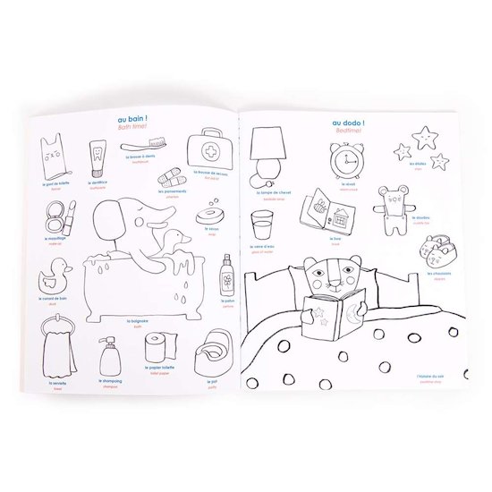 Moulin Roty FR-EN - Imagier stickers Les Popipop - 28 pages (emb/6) MULTICOLOR  Moulin Roty FR-EN - Imagier stickers Les Popipop - 28 pages (emb/6) MULTICOLOR