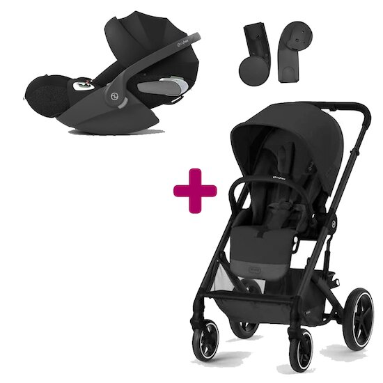 Poussette Balios S Lux Châssis Black - Moon Black de CYBEX, Poussettes  polyvalentes : Aubert