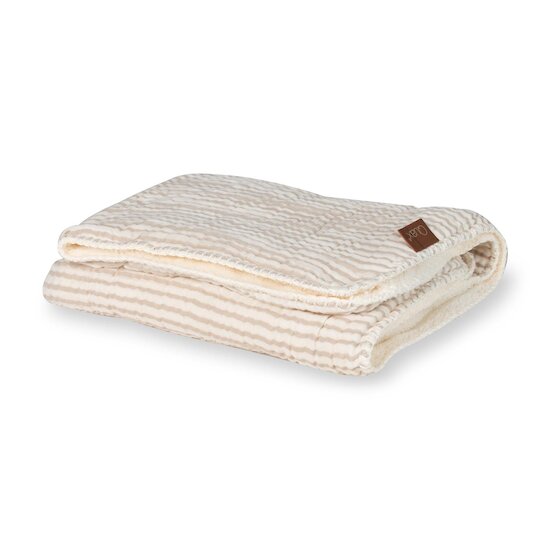 Quax Couverture bébé Rayé gris/ blanc  Quax Couverture bébé Rayé gris/ blanc