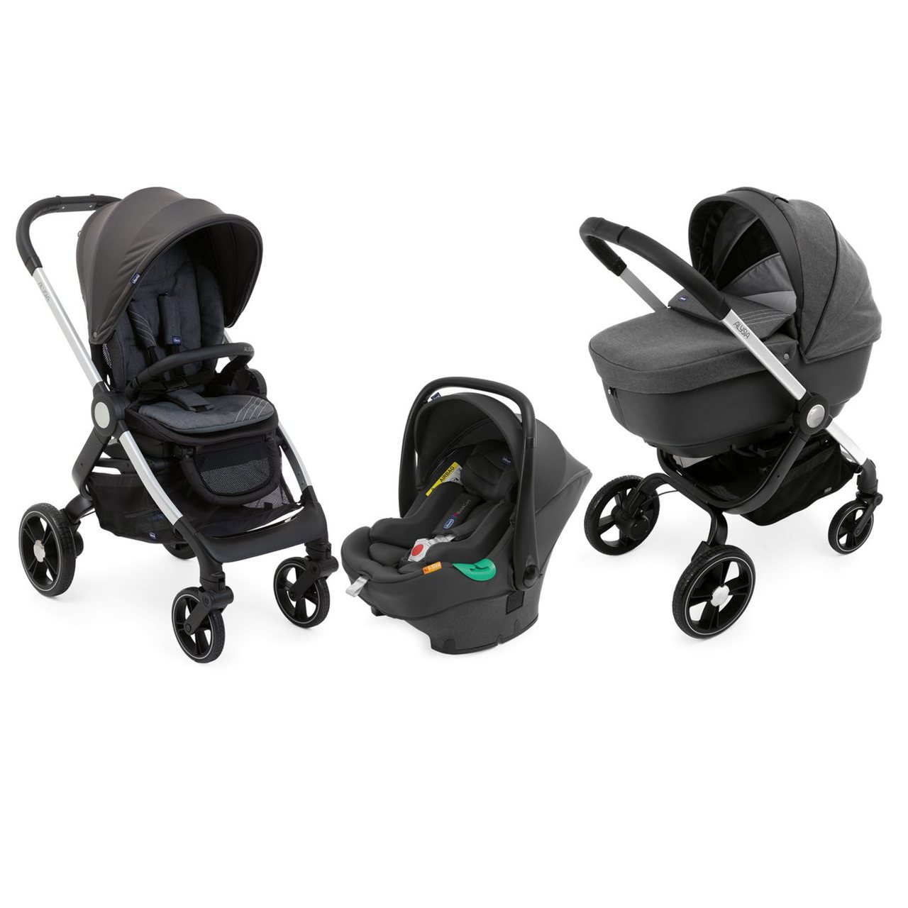 Pack poussette trio Alysia i-Size GRIS Chicco