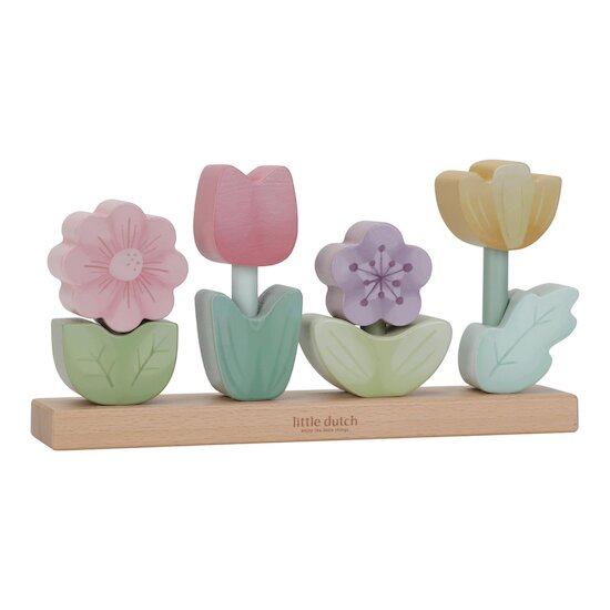 Little Dutch Puzzle fleurs à empiler en bois FSC Fairy Garden  Little Dutch Puzzle fleurs à empiler en bois FSC Fairy Garden