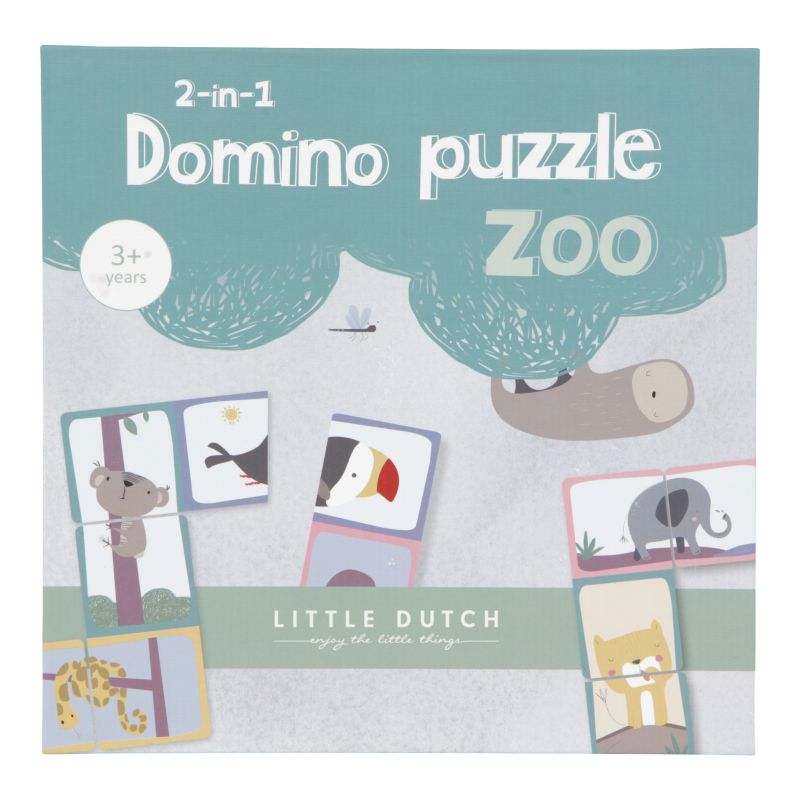 Puzzle dominos - zoo MULTICOLORE Little Dutch