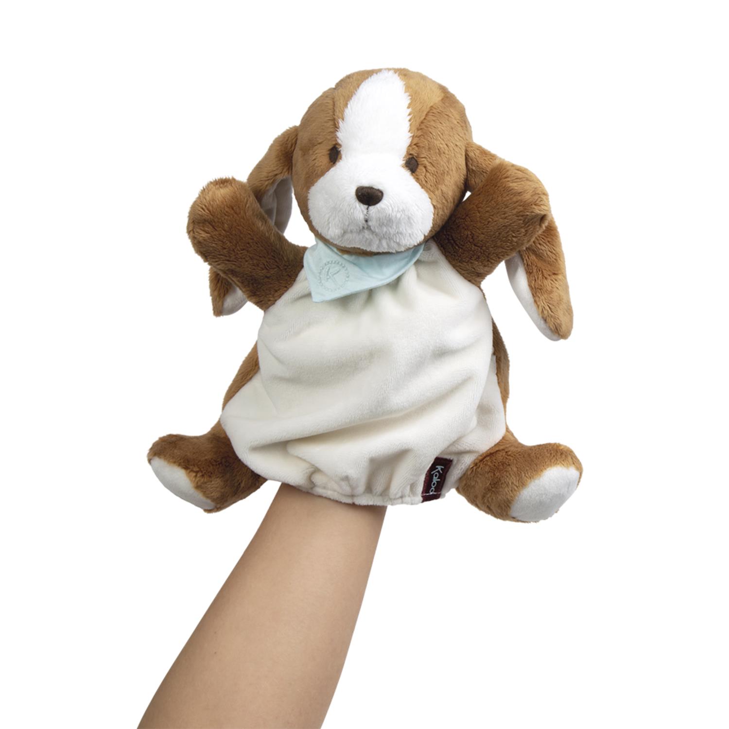 Peluche chien tiramisu marionnette BEIGE Kaloo