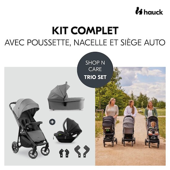 Hauck Pack poussette Shop N Care Trio Grey  Hauck Pack poussette Shop N Care Trio Grey