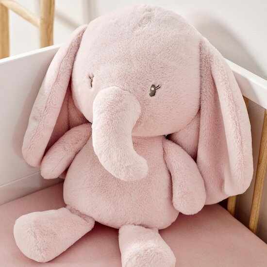 Nattou Maxi Peluche Éléphant Longs Poils Fanfan Rose  Nattou Maxi Peluche Éléphant Longs Poils Fanfan Rose