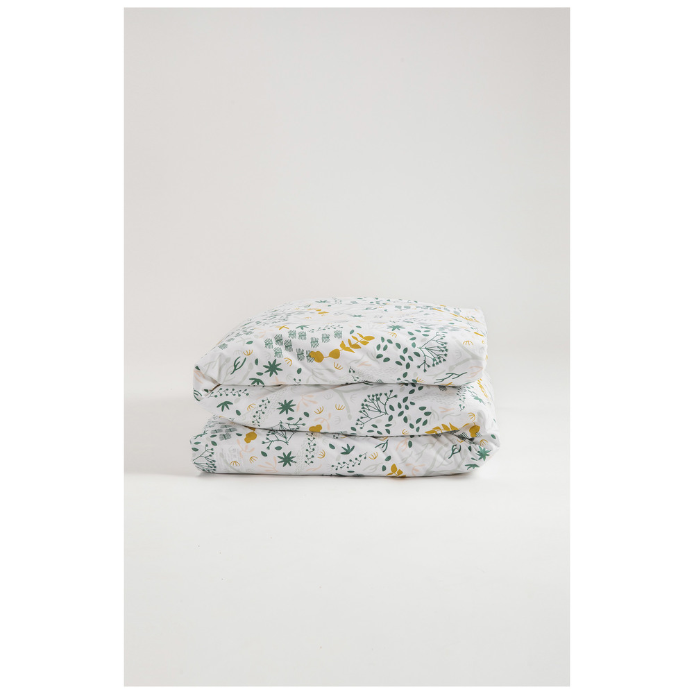Housse de couette coton bio pour lit Yukari BLANC Kadolis