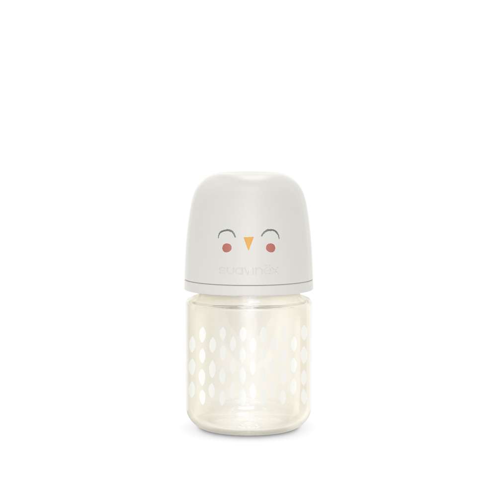 Suavinex - Biberon verre Bonhomia avec tétine Sxpro S BEIGE Suavinex