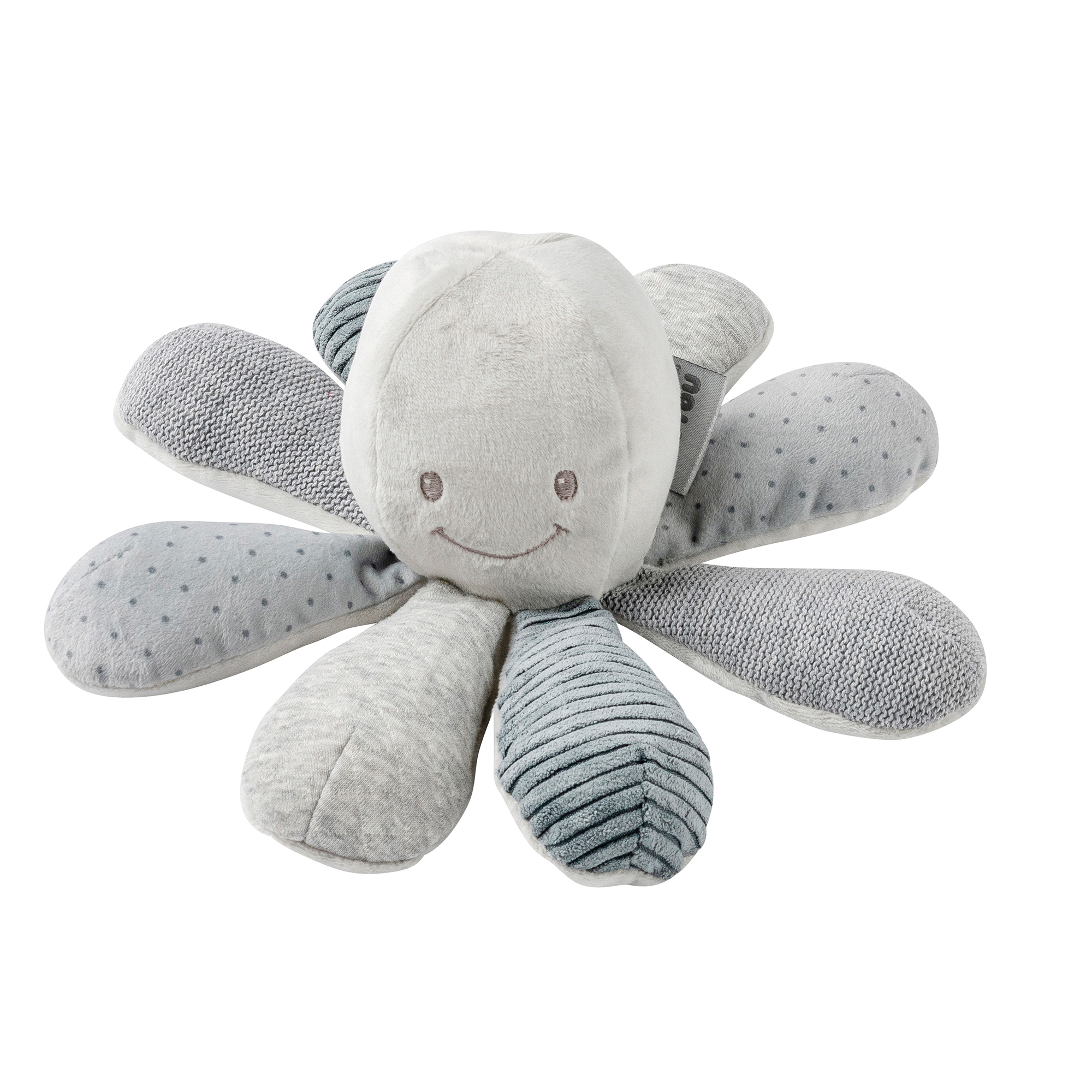Nattou - Peluche d'activités poulpe GRIS Nattou