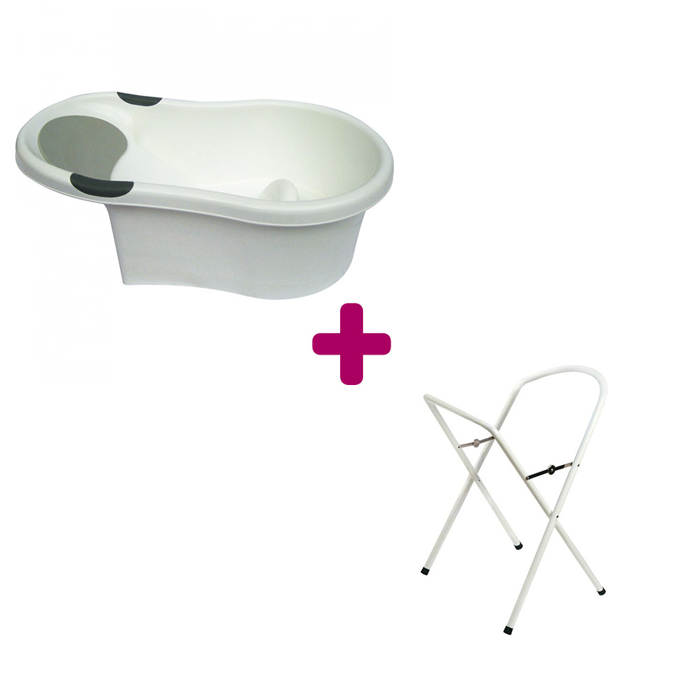 dBb Remond - Pack Baignoire avec transat blanc + petit support de baignoire blanc avec tuyau  dBb Remond