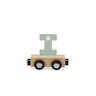 Lettre train en bois Lettre I
