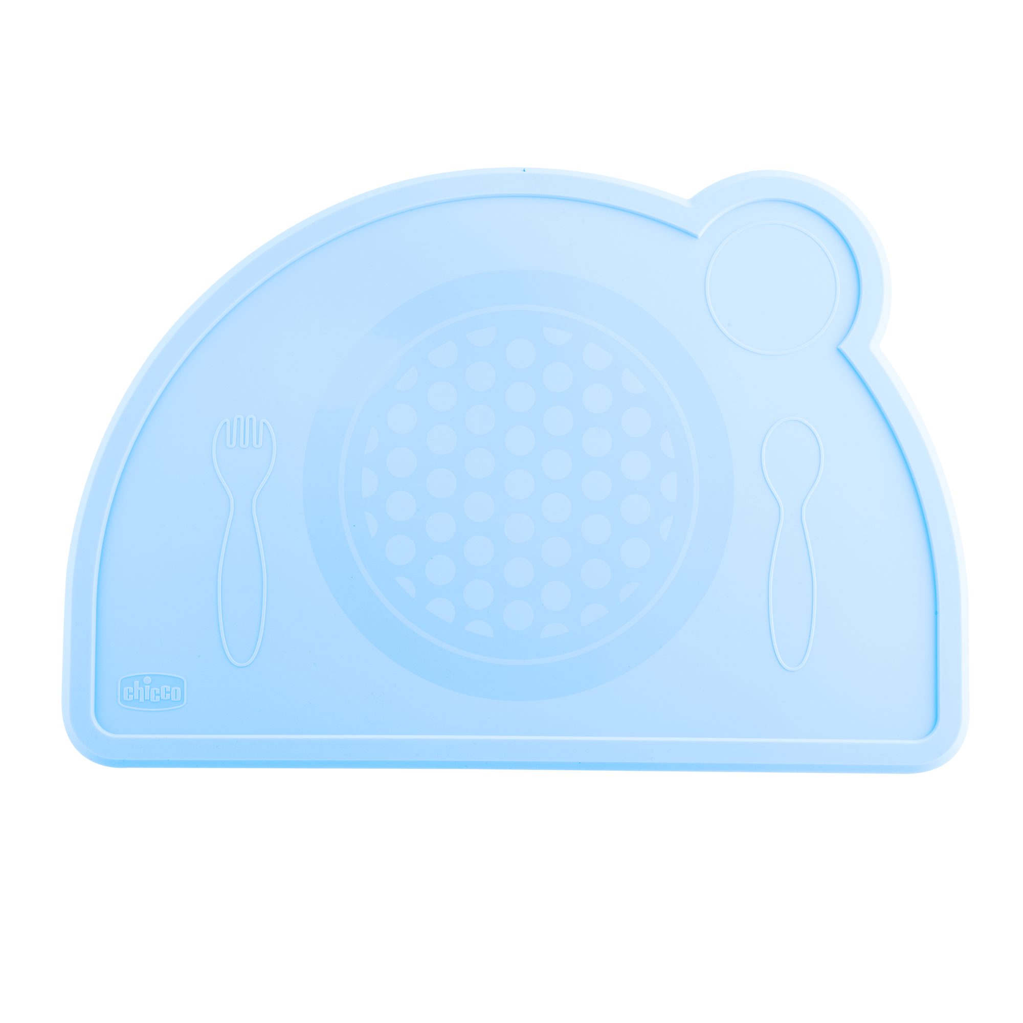 Chicco - Set de table en silicone BLEU Chicco