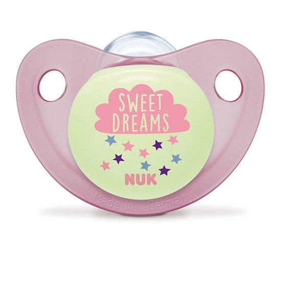 Nuk 2 Sucettes Trendline Night Vert Taille 2