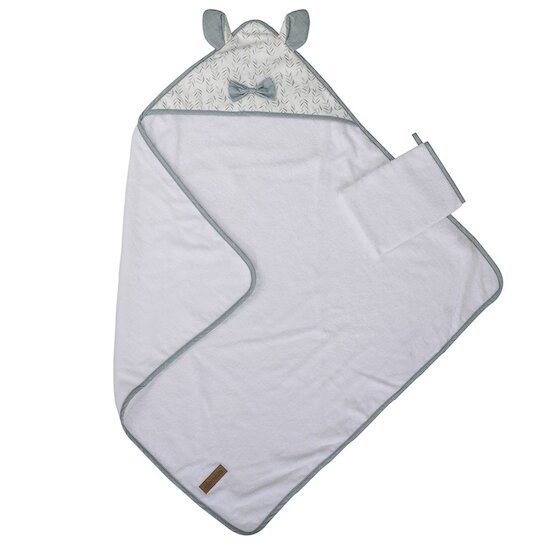 Domiva Coffret sortie de bain à oreilles avec gant de toilette Filou  Domiva Coffret sortie de bain à oreilles avec gant de toilette Filou