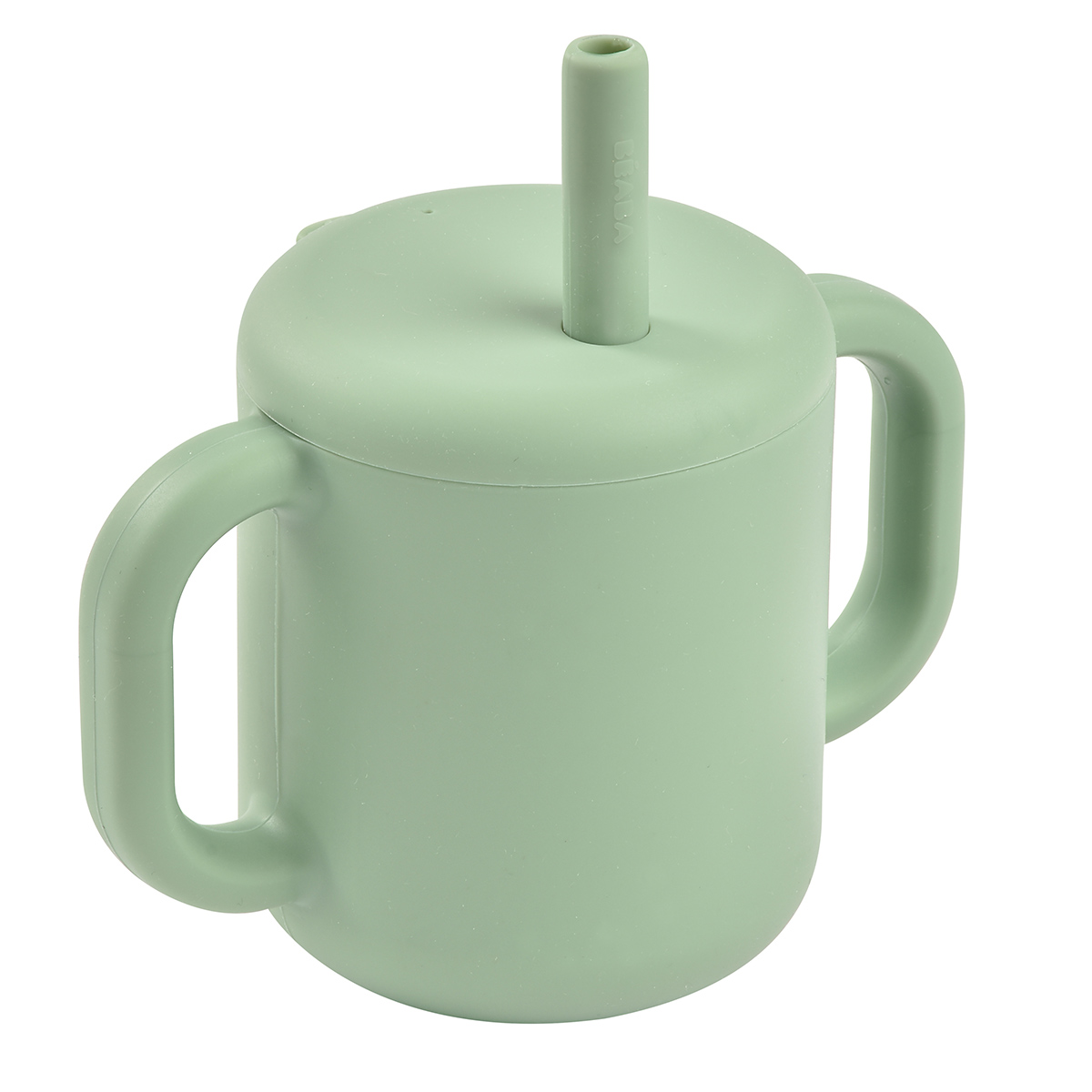 Tasse paille silicone VERT Béaba