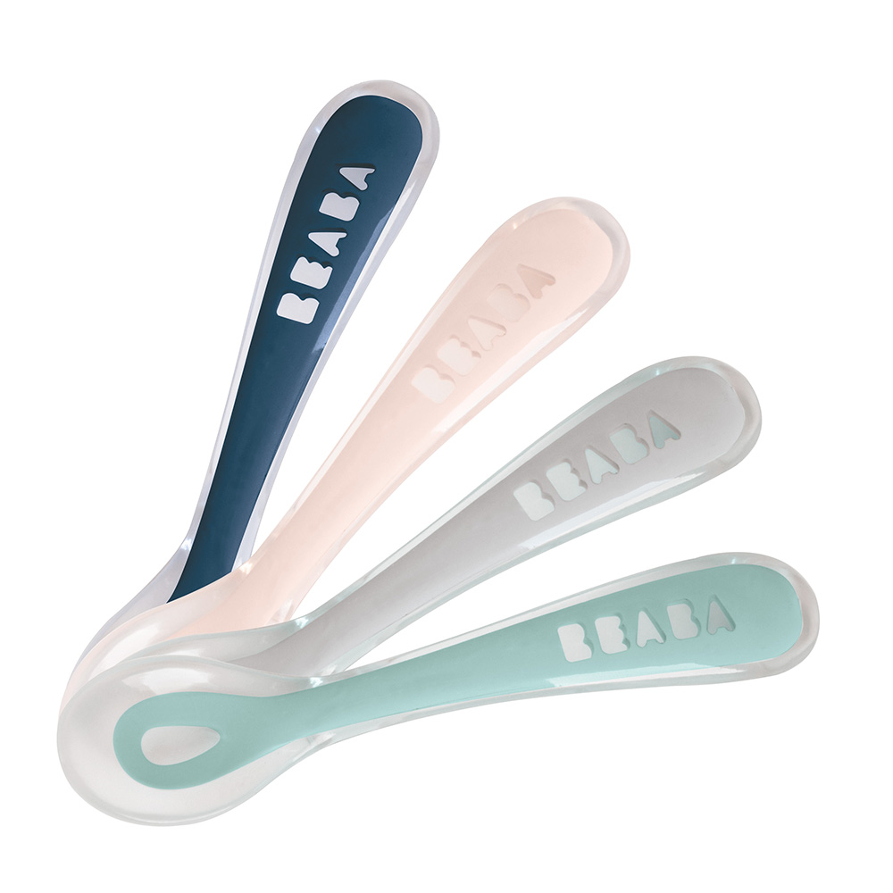 Beaba - 4 cuillères 2e âge silicone MULTICOLORE Béaba