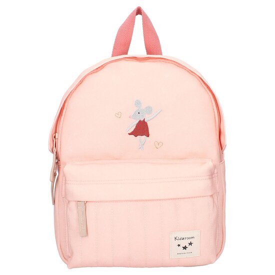 BB&Co Sac à dos enfant brodé souris Rose 