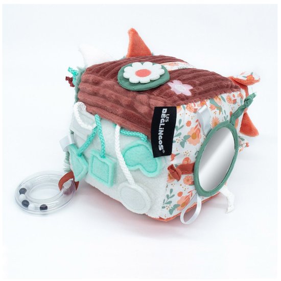 Les Déglingos Cube d'activités Melimelos la Biche Terracotta  Les Déglingos Cube d'activités Melimelos la Biche Terracotta