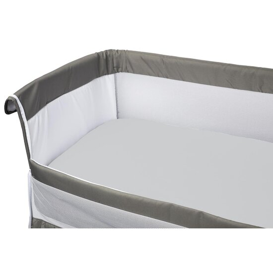 BabyCalin Lot de 2 Draps Housse Coton Biologique  Blanc/gris 83x50 cm BabyCalin Lot de 2 Draps Housse Coton Biologique  Blanc/gris 83x50 cm