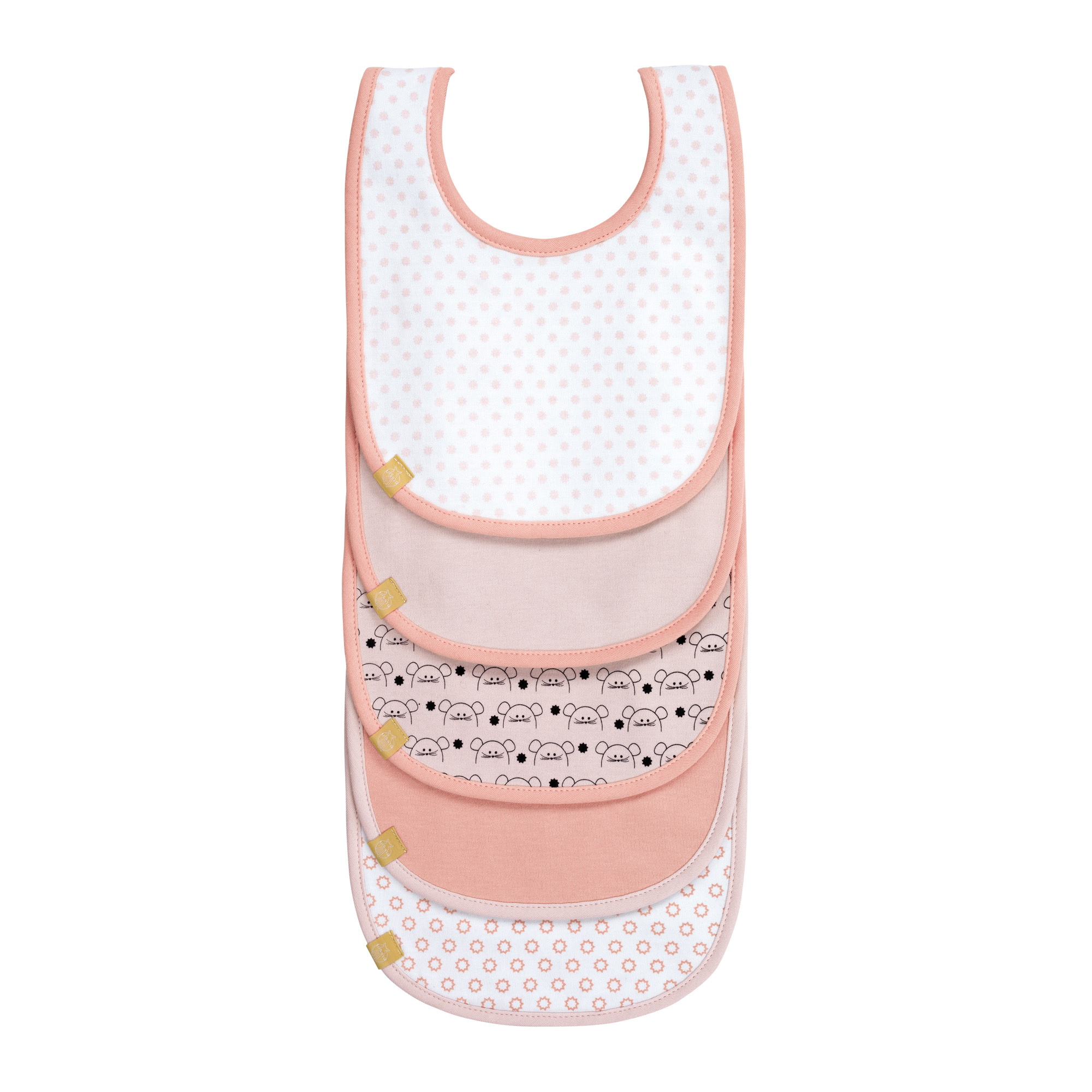 Lässig - 5 bavoirs éponge imperméables ROSE Lässig