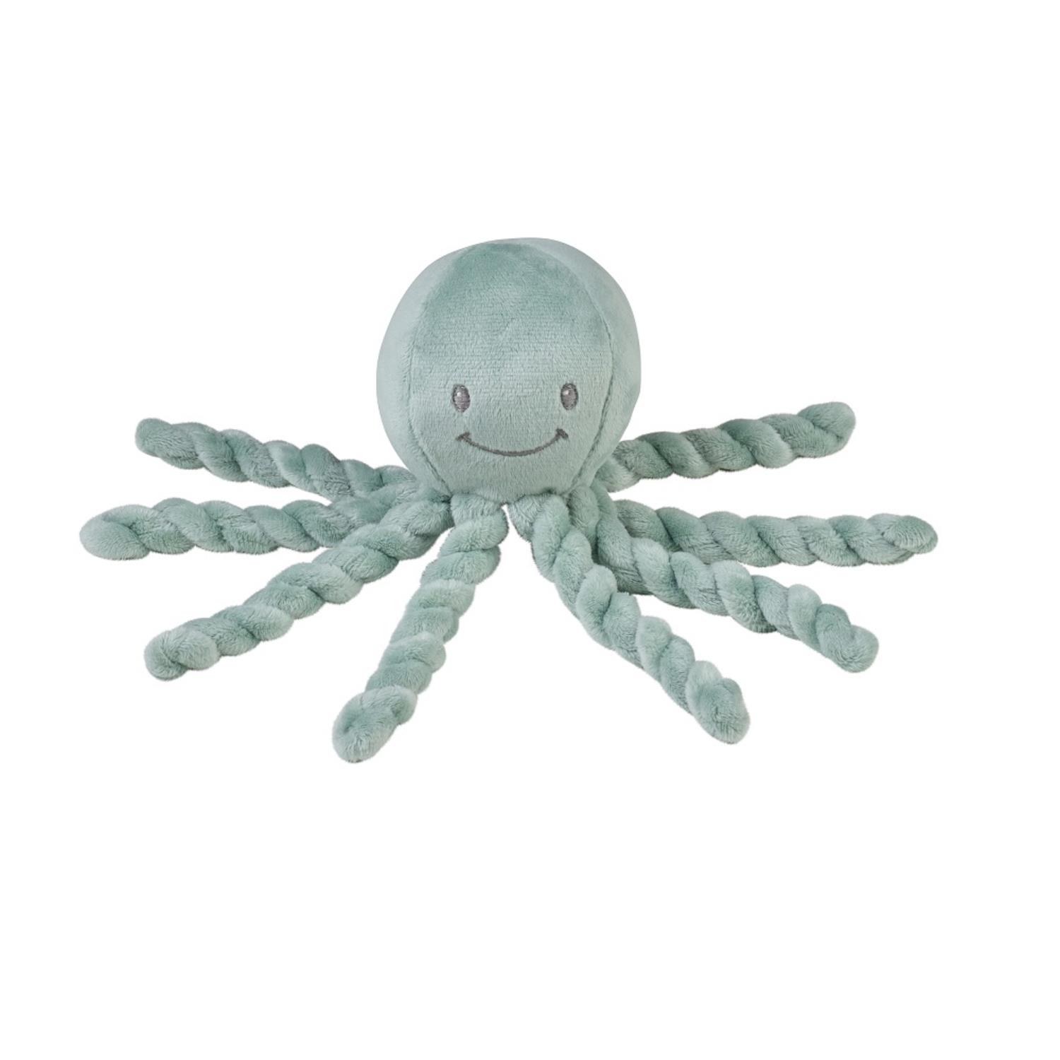 Peluche pieuvre VERT Nattou