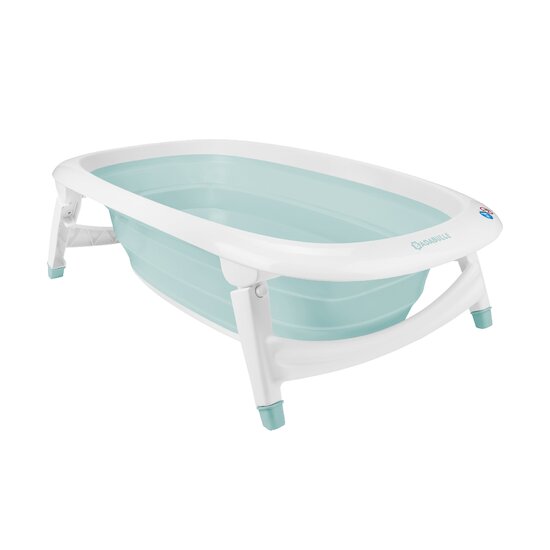 Hippo Blanc Baignoire Bébé XXL 100 CM + Stands de Bain + Siège de Baignoire  + Gant à Laver