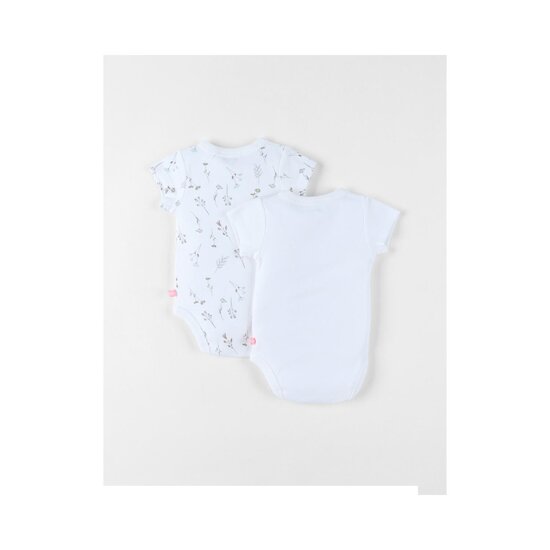 Noukie's Set de 2 bodys croisés manches courtes Pretty flowers Blanc 1 mois Noukie's Set de 2 bodys croisés manches courtes Pretty flowers Blanc 1 mois