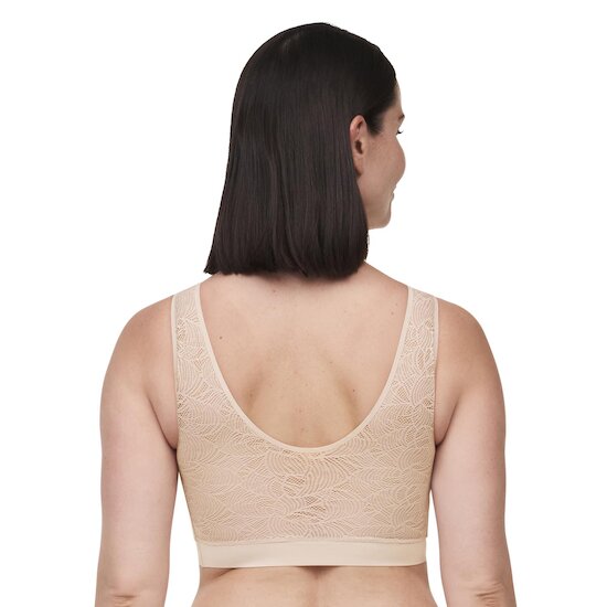 Chantelle Brassière Sans Armatures Paddée Dentelle Beige Doré  Chantelle Brassière Sans Armatures Paddée Dentelle Beige Doré