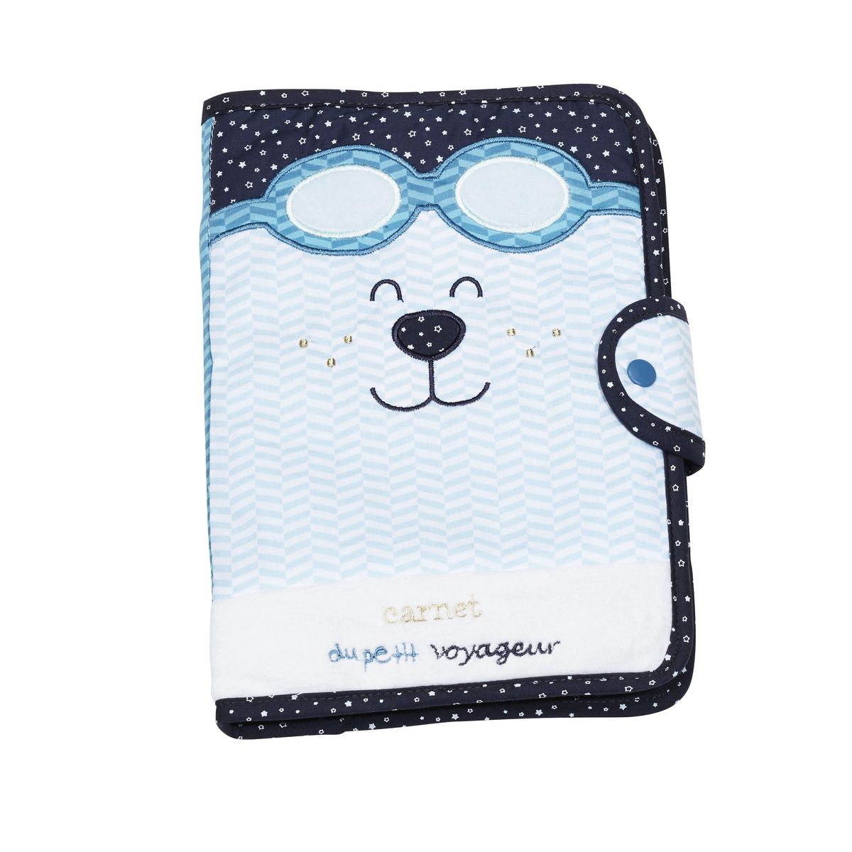 Protege carnet de sante New Lazare BLEU Sauthon Baby Déco