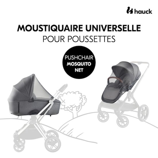 Hauck Moustiquaire Poussette Universelle  Grey  Hauck Moustiquaire Poussette Universelle  Grey