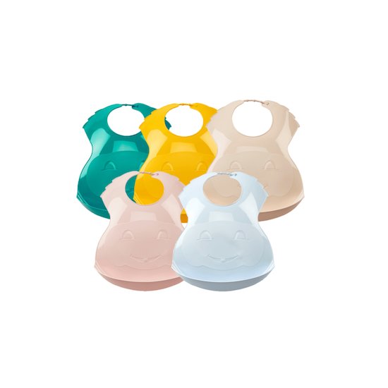 Thermobaby Bavoir en plastique avec récupérateur Assortiment 