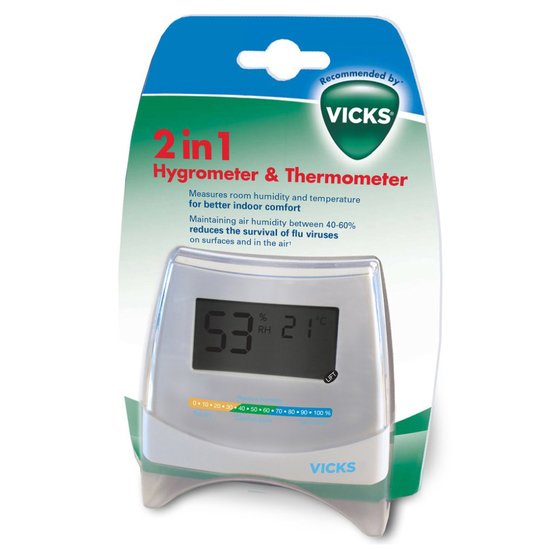 Vicks Hygromètre & Thermomètre 2 en 1   Vicks Hygromètre & Thermomètre 2 en 1