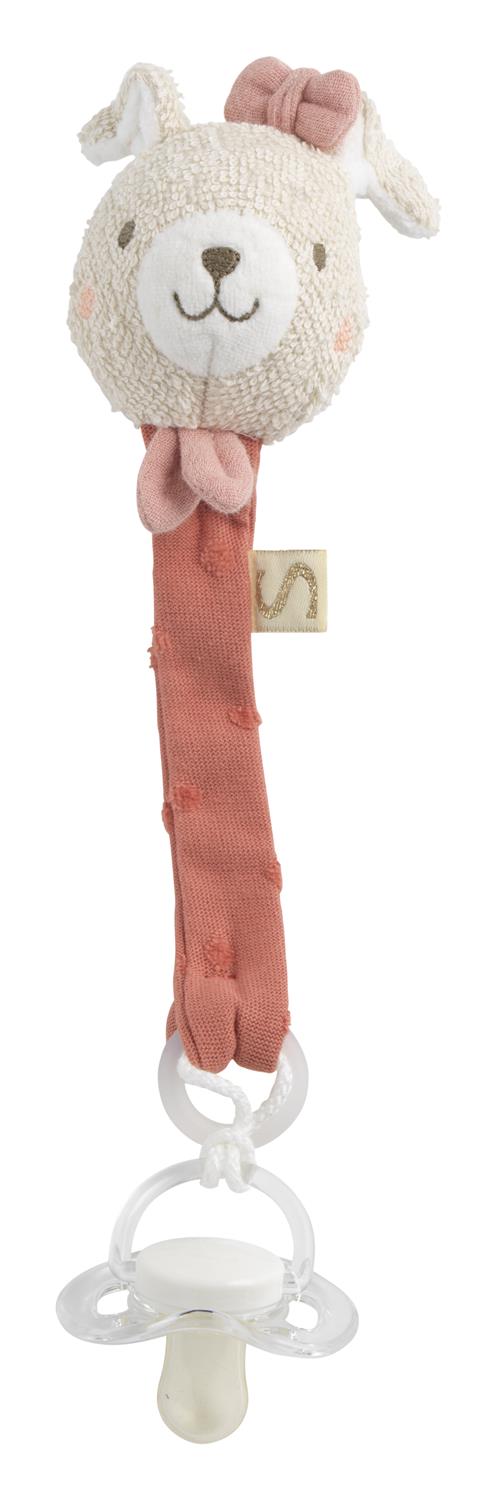 Attache Sucette Petit Coeur BEIGE Sauthon
