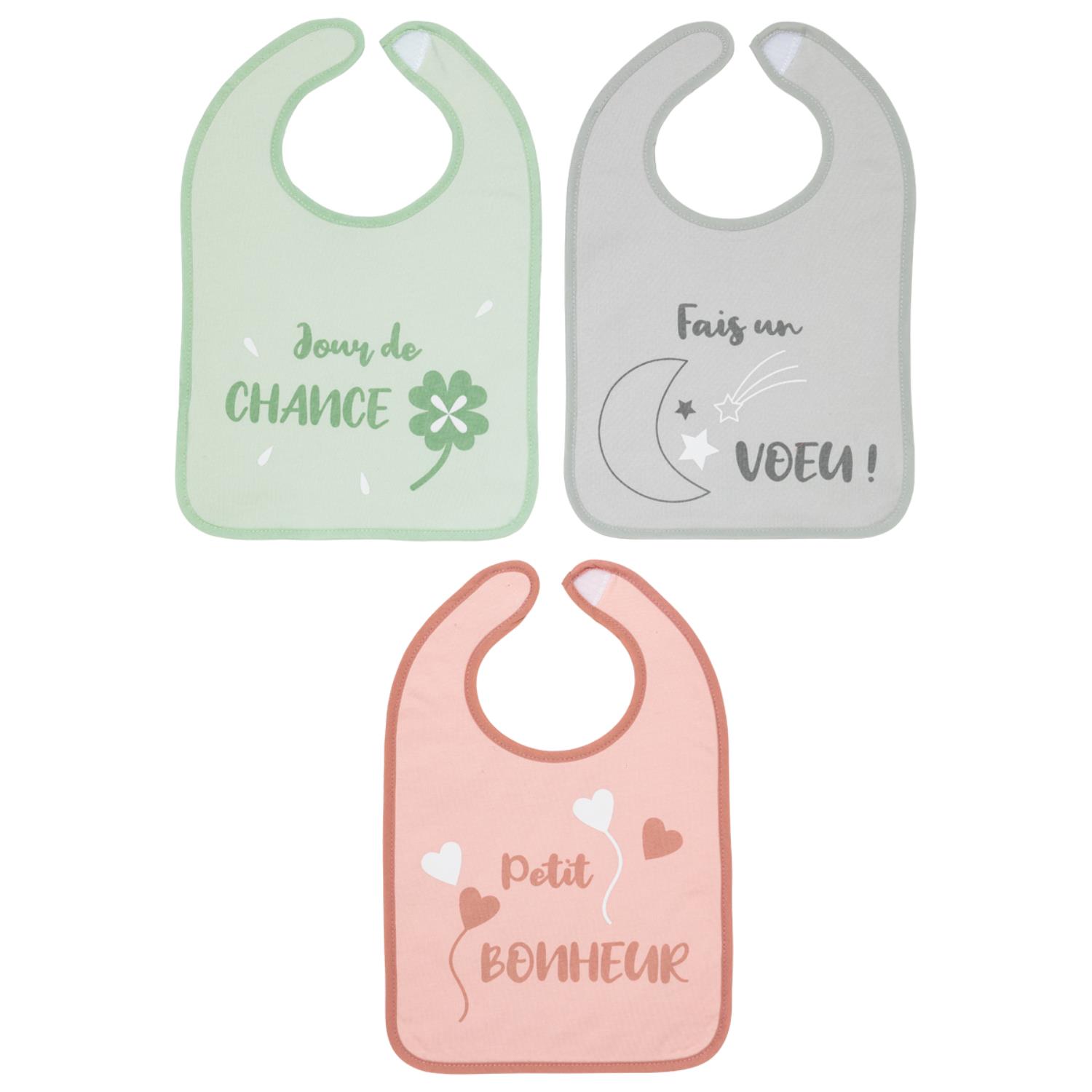 3 bavoirs 1er age MULTICOLORE BabyCalin