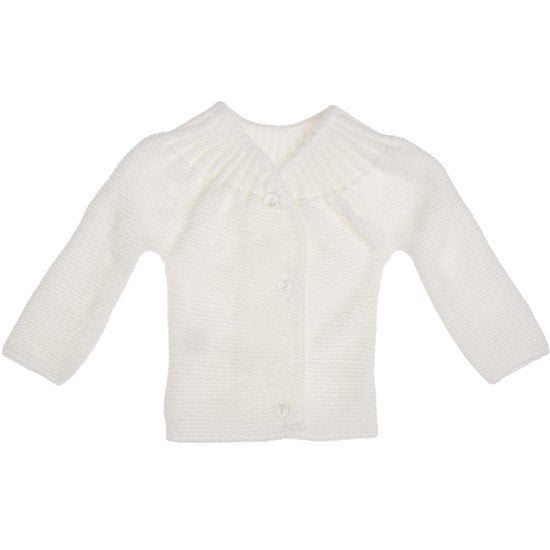 La Manufacture de layette Brassière de naissance avec boutons Blanc 0-1 mois