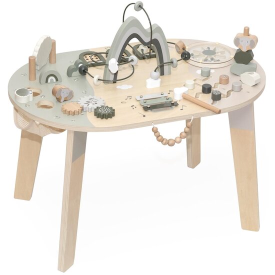 Label Label Table d'activités en bois Vert Olive  Label Label Table d'activités en bois Vert Olive
