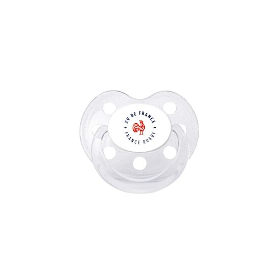 Le biberon Français Sucette theme France Rugby transparent 6 mois + Le biberon Français Sucette theme France Rugby transparent 6 mois +